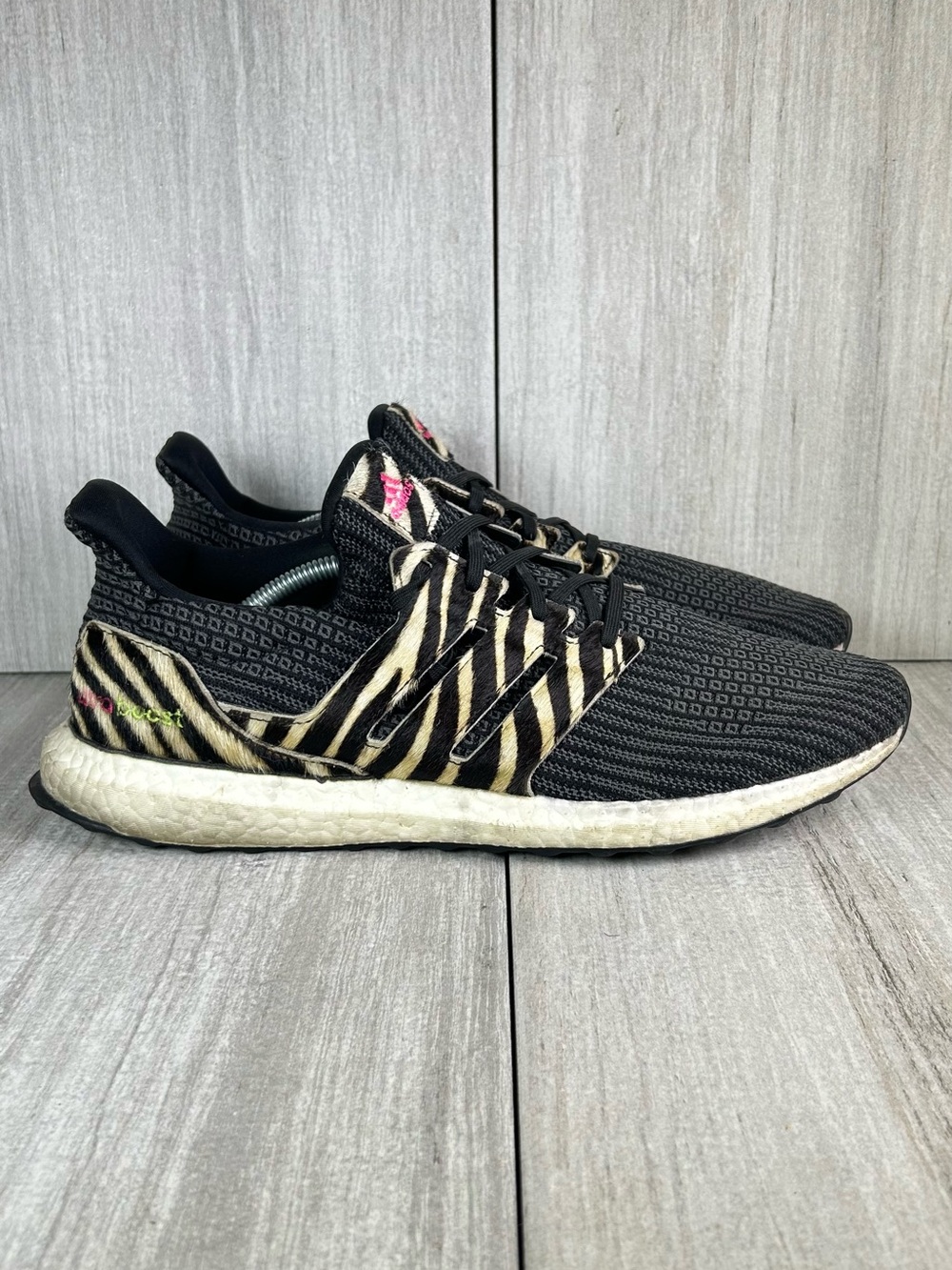 Adidas UltraBoost DNA Black Zebra Athletic Sneaker Running Shoe Mens Size 12.5 - Picture 5 of 12